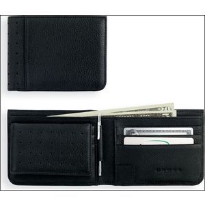 Cross Autocross Leather Mens Wallets Bi - Fold Card Case Wallet Black