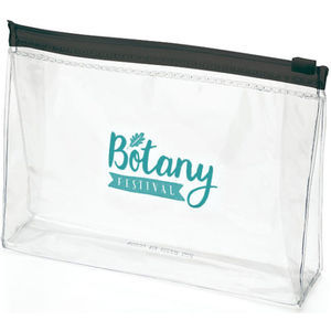 Clear PVC Black Slide Zipper Bag
