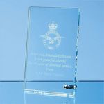 16cm x 10cm x 1cm Jade Glass Rectangle with Chrome Pin H or V