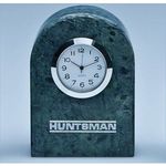 8.5cm Green Marble Bevel Edged Arch Clock