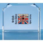 16cm Optical Crystal Horizontal Facet Rectangle Award