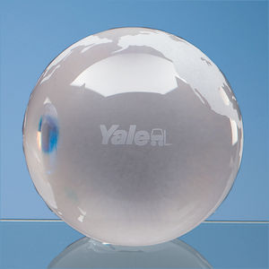 7cm Optical Crystal Globe Paperweight