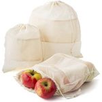 Organic cotton bag for fruits and vegetables 3 pcs