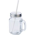 Drinking jar 480 ml with straw