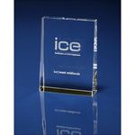 Crystal Tapered Portrait Award 3D Engraved