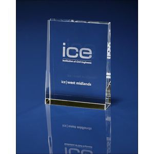Crystal Tapered Portrait Award 3D Engraved