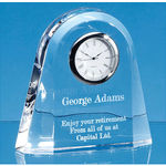 12cm Lead Crystal Dome Clock
