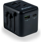 Verbatim 2-Port USB-C Universal Travel Adapter