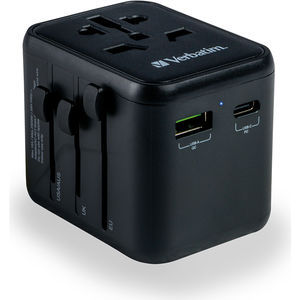 Verbatim 2-Port USB-C Universal Travel Adapter