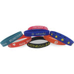 Single Colour Wristband - Debossed/Sunken with Colour Fill In