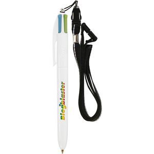BIC 4 Colours Fashion britePix ballpen + lanyard