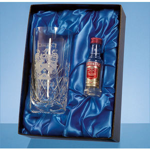 High Ball Gift Set with a 5cl Miniature Bottle of Vodka
