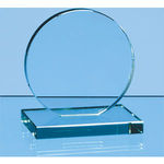 10cm x 12mm Jade Glass Circle Award
