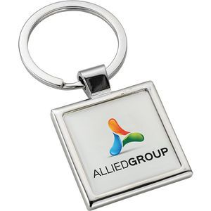 Square Alloy Injection Keyring (UK Stock)