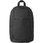 Backpack zippered main compartment inside pockets front pocket