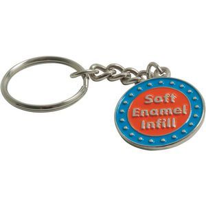 Stamped Iron Soft Enamel Keychain (50mm)