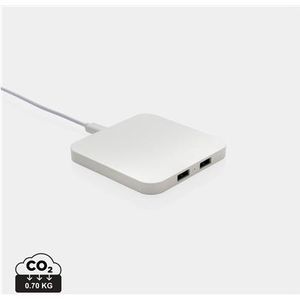 XD Collection RCS Recycled Plastic 10W Wireless Charger With USB Ports