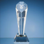 26cm Optical Crystal Sloped Facet Column Award