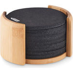 RPET Coasters In Bamboo Holder