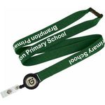 Flat Ribbed Lanyard with Pull Reel
