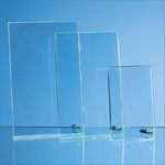 20.5cm x 12.5cm x 1cm Jade Glass Rectangle with Chrome Pin H or V