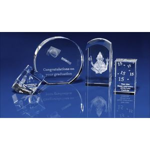 Crystal Celebration Award Trophy or Paperweight
