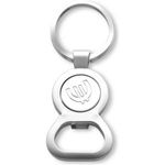 Keyring with shopping cart coin and bottle opener