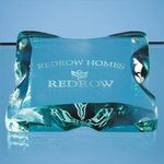 9cm Chipped Edge Jade Glass Coaster
