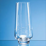 26cm Diamante Tapered Vase with a Kiss Cut Design