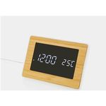 XD Collection Utah RCS Recycled Plastic And Bamboo LED Clock