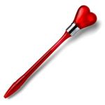 Ball pen heart with cap