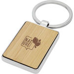 Avenue Neta bamboo rectangular keychain