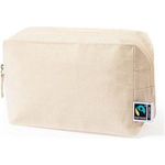 Cotton cosmetic bag with handle