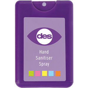 Purple Credit Card Hand Sanitiser Spray 20ml