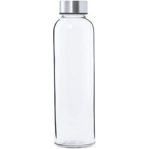 Glass sports bottle 500 ml steel cap