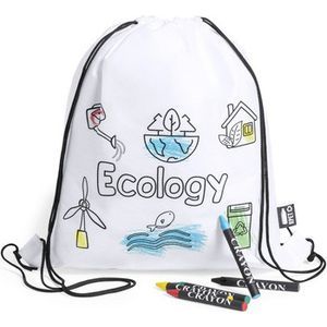 RPET Drawstring Bag For Colouring Crayons