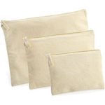 Cotton Cosmetic Zippered Bag Large