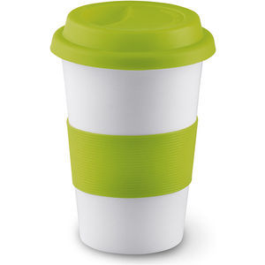 Ceramic Mug W/Lid And Sleeve