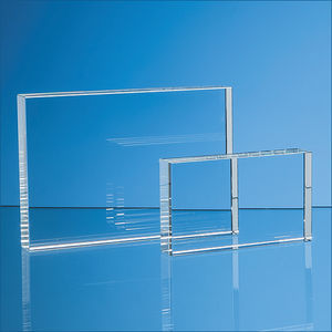 12.5cm x 17.5cm Optical Crystal Rectangle Award H or V
