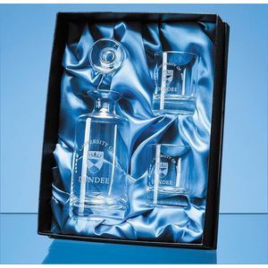 Mini Decanter Set Satin Lined Presentation Box