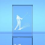 3D Bunker Shot in Optical Crystal Block