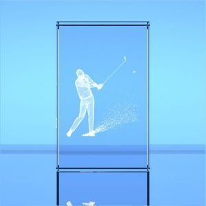 3D Bunker Shot in Optical Crystal Block