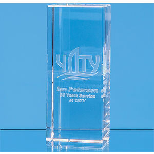 15cm x 6cm x 6cm Optical Crystal Rectangle H or V