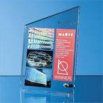 18cm x 11cm x 1cm Jade Glass Peak with Chrome Pin H or V