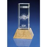 Crystal Award on Wooden  Base