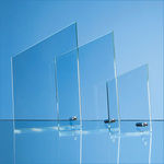 14.5cm x 8.5cm x 1cm Jade Glass Peak with Chrome Pin H or V