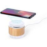 Bamboo wireless speaker 3W wireless charger 5W