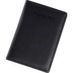 Melbourne Full Hide Genuine Leather Black Passport Case