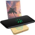 Bamboo wireless charger 10W photo frame