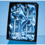 0.15ltr Handmade Round Mini Decanter & 2 Shot Glasses Gift Set